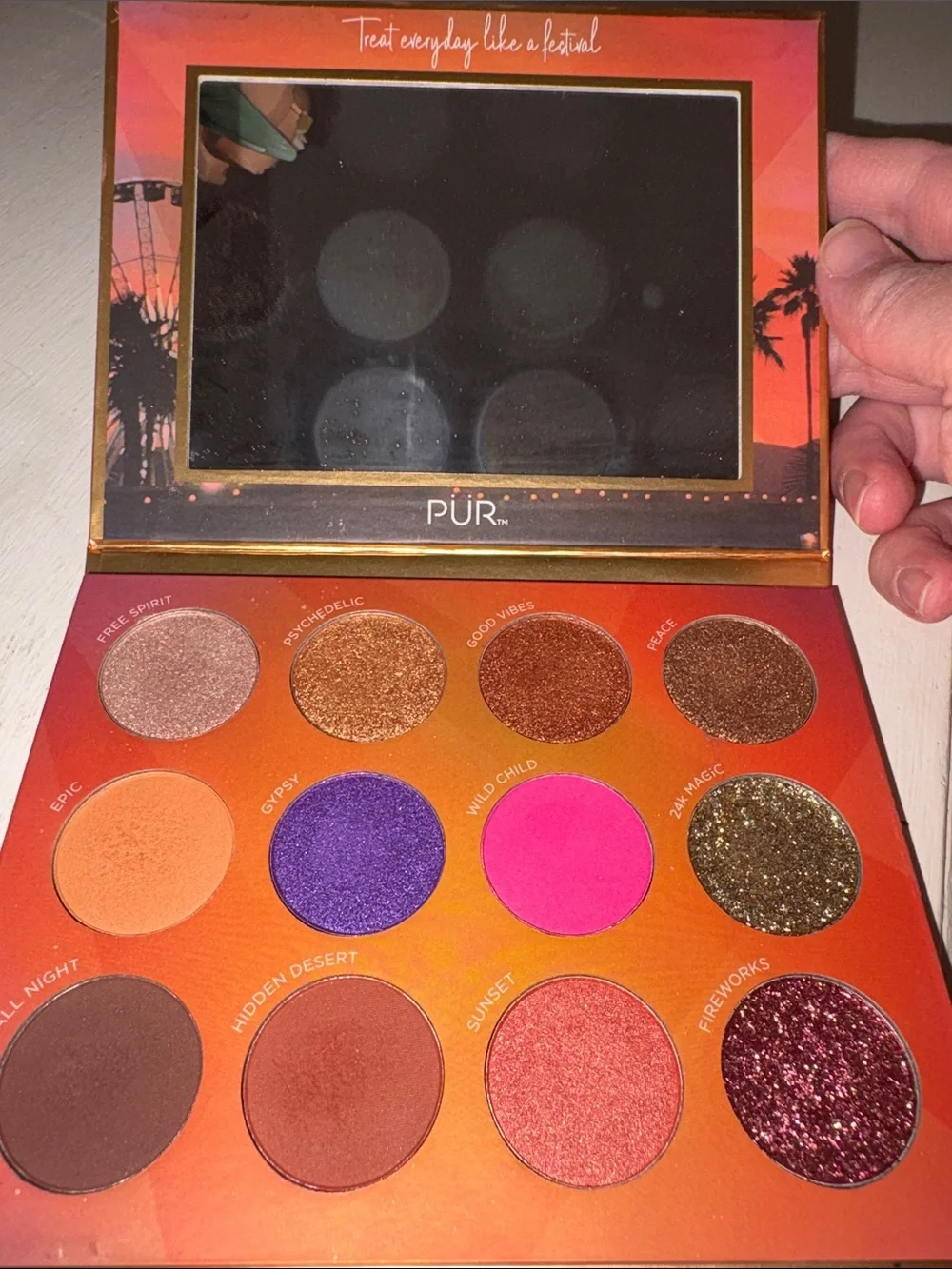 Pür Minerals Festival Eyeshadow Palette - Orange, Pink, Yellow NWOT